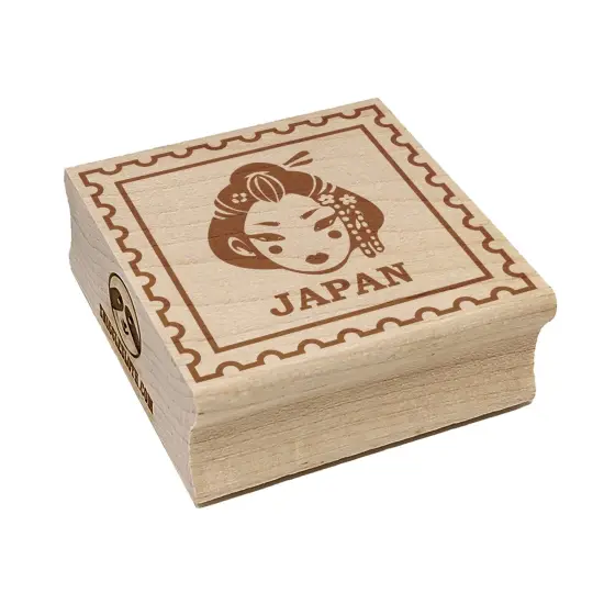 Japan Travel Japanese Geisha Woman Head Square Rubber Stamp for Stamping Crafting {7}