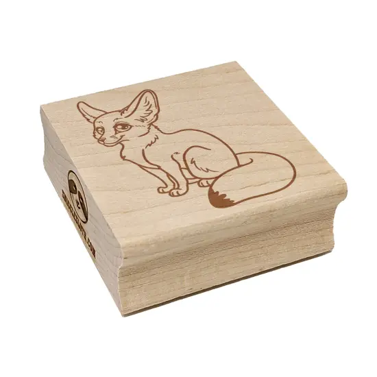 Adorable Fennec Fox Square Rubber Stamp for Stamping Crafting {2}