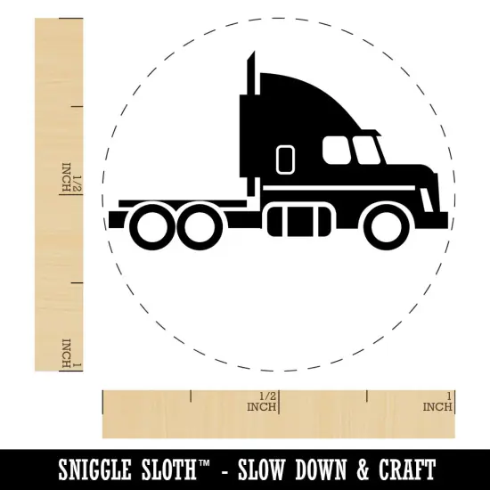 Big Rig Mac Semi Truck Rubber Stamp for Stamping Crafting Planners {1}