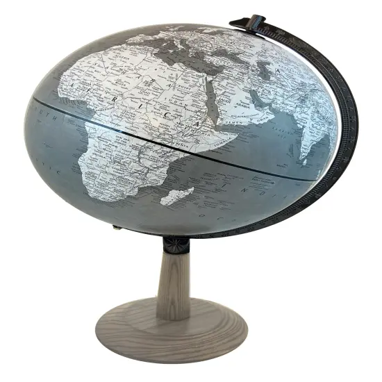 Lincoln 12" Diameter Grey Ocean Designer World Globe {1}