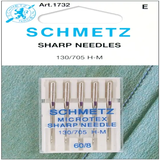 Schmetz Microtex Sharp Machine Needles-Size 8/60 5/Pkg {1}