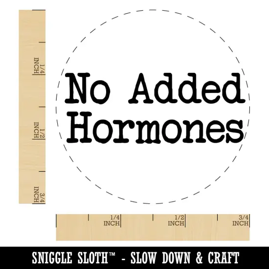 No Added Hormones Typewriter Chicken Egg Rubber Stamp {1}