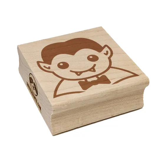 Peeking Dracula Halloween Square Rubber Stamp for Stamping Crafting {7}