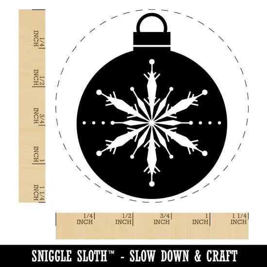 Holiday Ornament Snowflake Rubber Stamp for Stamping Crafting Planners {1}