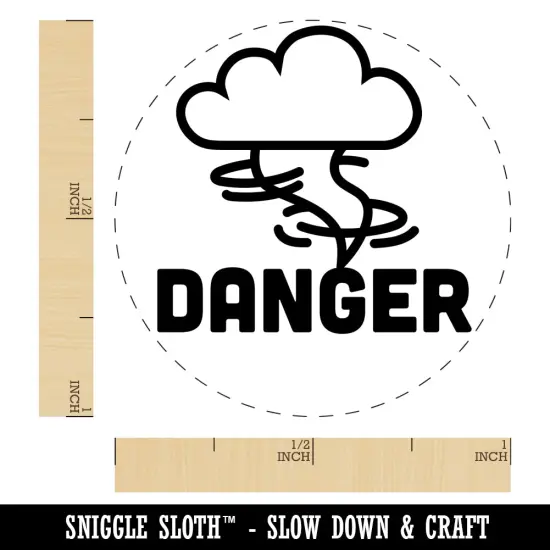 Danger Hurricane Tornado Weather Day Planner Rubber Stamp for Stamping Crafting Planners {1}