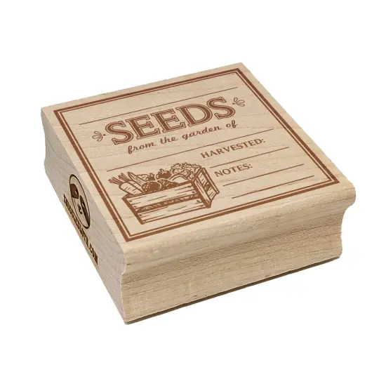 Fill-in Blank Seeds from the Garden of Vegetable Crate Square Rubber Stamp for Stamping Crafting {7}