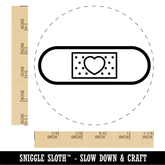 Heart Medical Bandage Love Hope Healing Rubber Stamp for Stamping Crafting Planners {1}