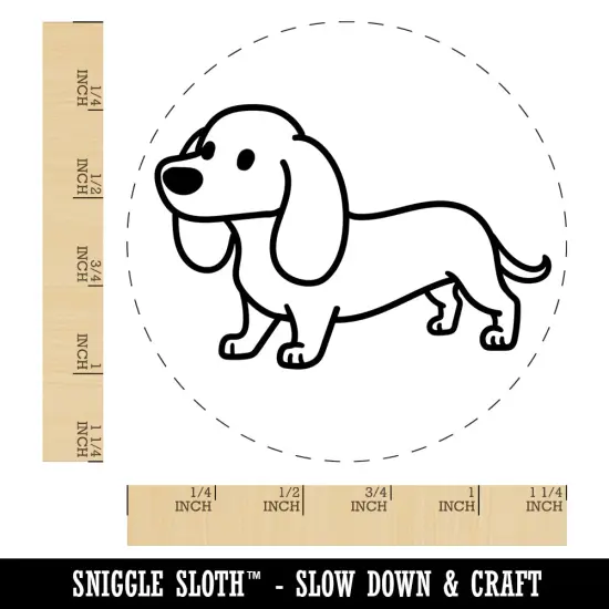 Dachshund Standing Wiener Dog Rubber Stamp for Stamping Crafting Planners {1}