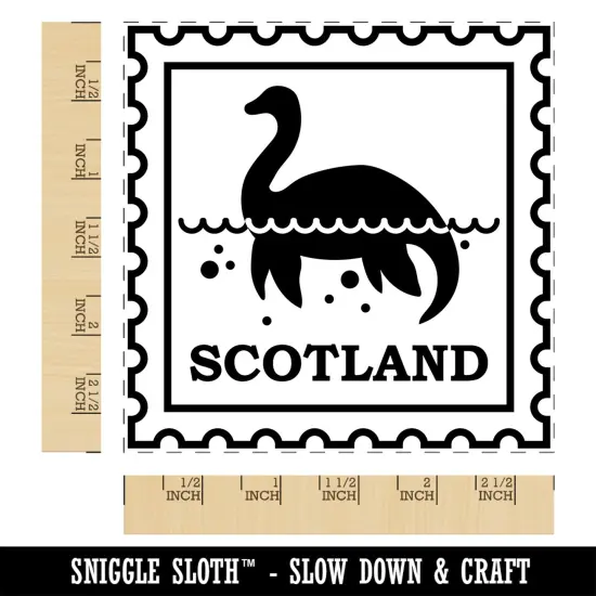 Scotland Travel Loch Ness Monster Nessie Square Rubber Stamp for Stamping Crafting {1}