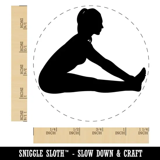 Yoga Seated Forward Bend Pose Rubber Stamp for Stamping Crafting Planners {1}