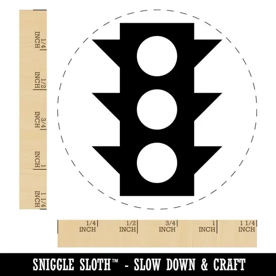 Traffic Light Icon Rubber Stamp for Stamping Crafting Planners {1}