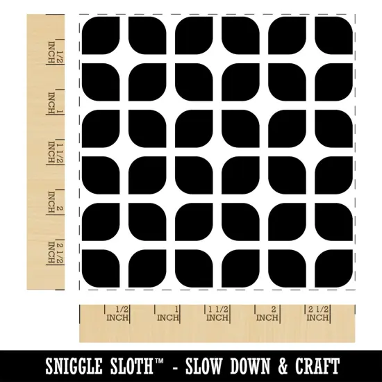 Retro Geometric Squares Square Rubber Stamp for Stamping Crafting {1}