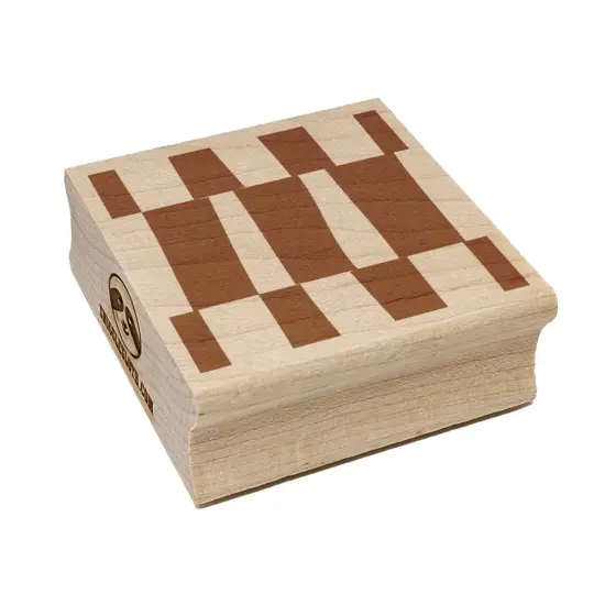 Funky Block Pattern Background Square Rubber Stamp for Stamping Crafting {2}
