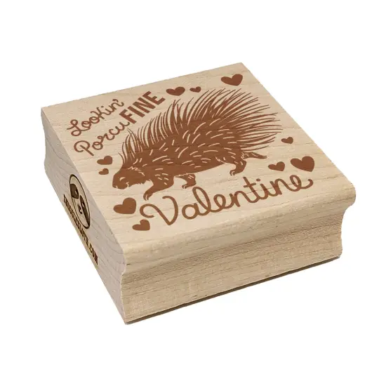 Looking Porcufine Valentine Porcupine Pun Square Rubber Stamp for Stamping Crafting {7}