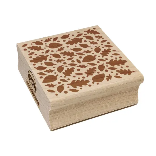 Falling Leaves Square Rubber Stamp for Stamping Crafting {7}