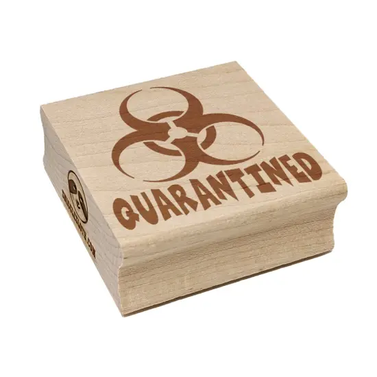 Quarantined Biohazard Symbol Square Rubber Stamp for Stamping Crafting {7}
