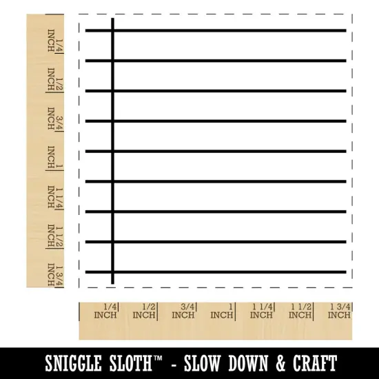 Notebook Lines Square Rubber Stamp for Stamping Crafting {1}