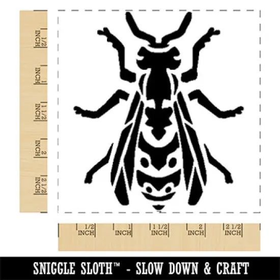 Hornet Wasp Yellow Jacket Winged Insect Bug Square Rubber Stamp for Stamping Crafting {1}