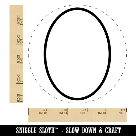 Oval Outline Rubber Stamp for Stamping Crafting Planners {1}