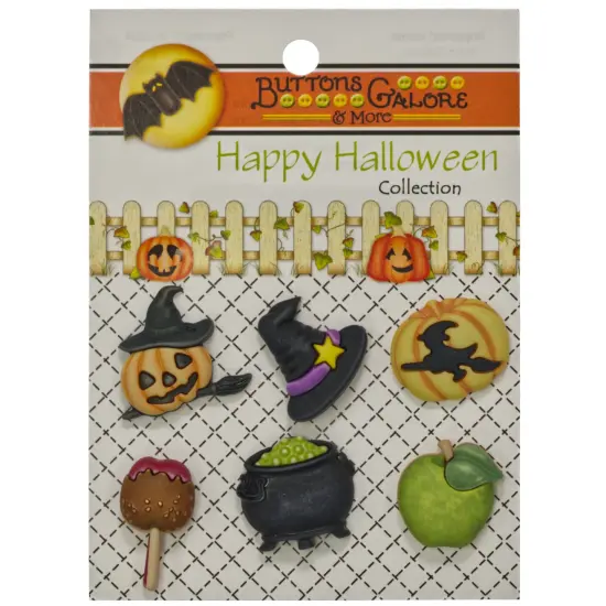 Buttons Galore and More Halloween Craft & Sewing Buttons - The Witching Hour - 18 Buttons {2}