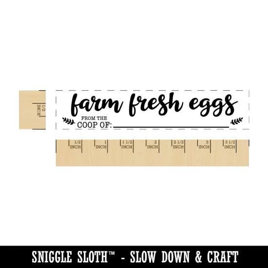Farm Fresh Eggs From the Coop Of Fill-In Rectangle Rubber Stamp for Stamping Crafting {1}