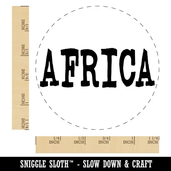 Africa Fun Text Rubber Stamp for Stamping Crafting Planners {1}