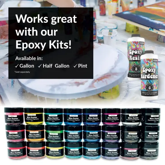 Pigment Powder for Epoxy Resin Mica Powder for Epoxy Resin Candle Dye Bath Bomb Coloring Soap Making Resin Color Pigment Resin Dye Colorant Soap Dye Mica Powder for Candle Making Pearl Metallic Pastels {3}