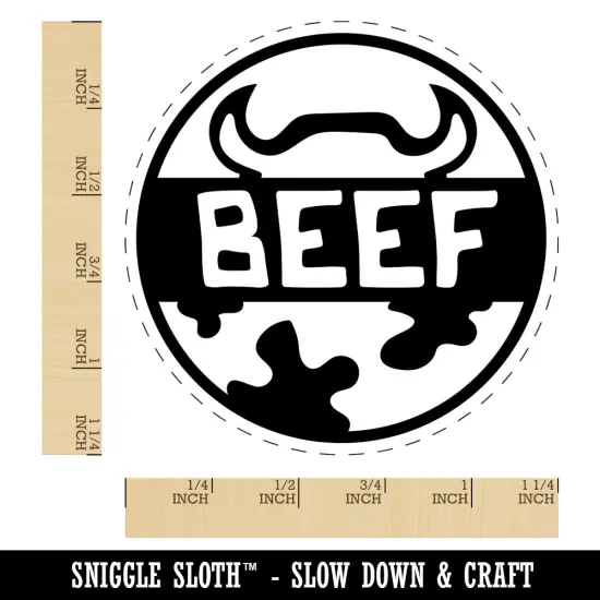 Food Label Beef Rubber Stamp for Stamping Crafting Planners {1}