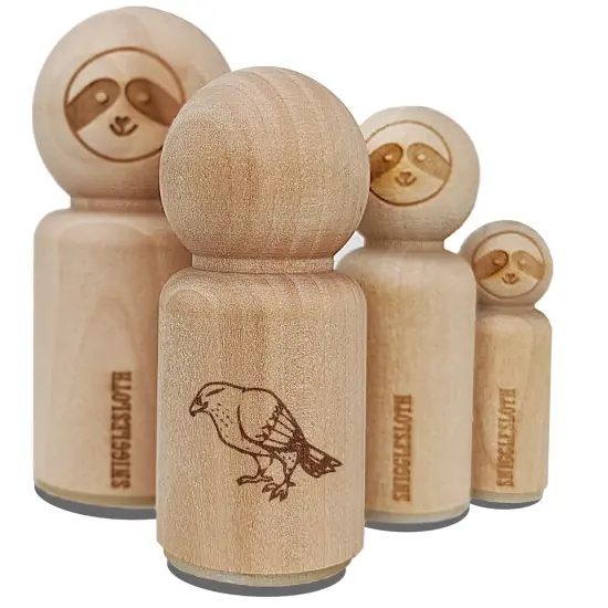 Standing Hawk Falcon Bird of Prey Rubber Stamp for Stamping Crafting Planners {2}