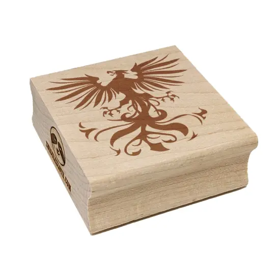Regal Heraldic Phoenix Square Rubber Stamp for Stamping Crafting {7}