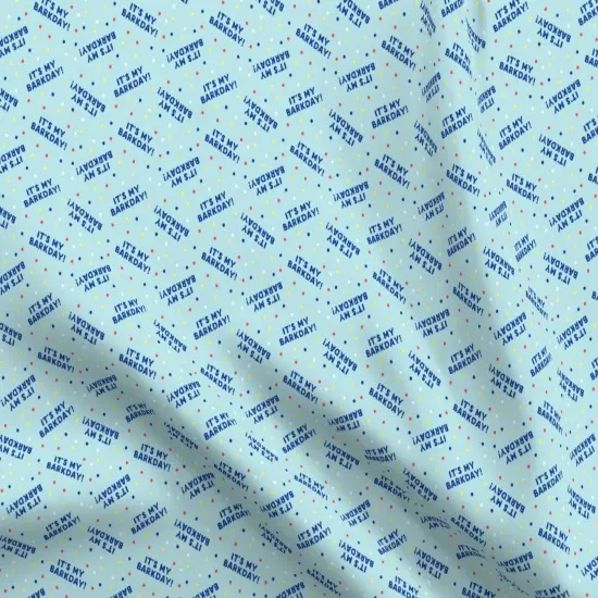 Various Fabrics by the Yard or Fat Quarter Small Scale Blue Dog Cute Confetti Birthday Custom Printed Fabric by Spoonflower {5}