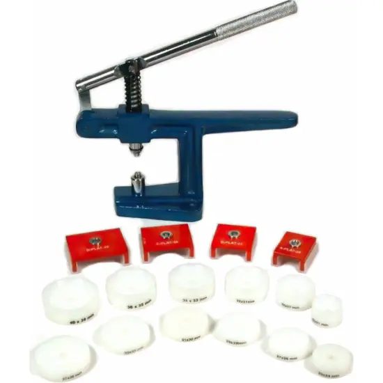 Glass Fitting Case Closer w/ 12 Nylon Dies 4 Square Plastic Dies Watch Repair {1}