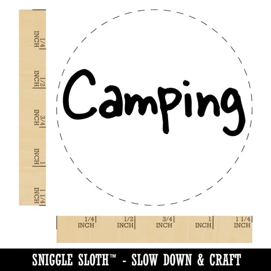 Camping Fun Text Rubber Stamp for Stamping Crafting Planners {1}