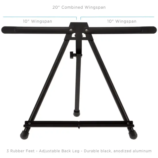 SoHo Urban Artist Black Aluminum Tabletop Easel Stand, Portable Easel for Display, Painting Canvas and More {3}