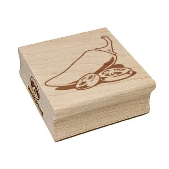 Jalapeno Hot Pepper with Seeds Square Rubber Stamp for Stamping Crafting {2}