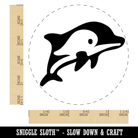 Cute Chibi Striped Dolphin Rubber Stamp for Stamping Crafting Planners {1}