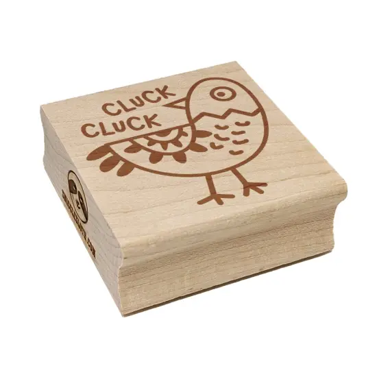 Silly Chicken Doodle Cluck Square Rubber Stamp for Stamping Crafting {7}
