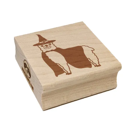 Halloween Llama Alpaca Witch Square Rubber Stamp for Stamping Crafting {7}