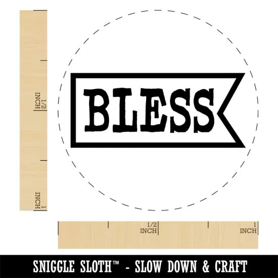 Bless in Flag Rubber Stamp for Stamping Crafting Planners {1}