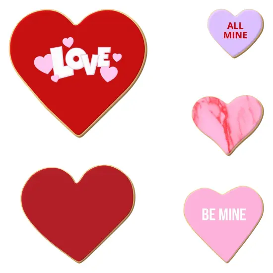 CookieCutter.com Heart 5 Piece Set, Sizes 1.5 in to 3.75 in Tin Plate Steel Handmade in the USA {3}