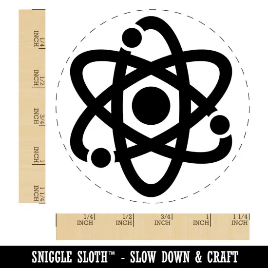 Atom Atomic Rubber Stamp for Stamping Crafting Planners {1}
