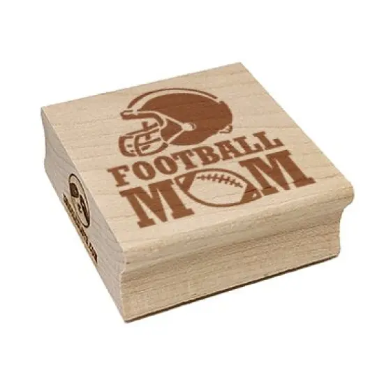 Football Mom Helmet Square Rubber Stamp for Stamping Crafting {7}