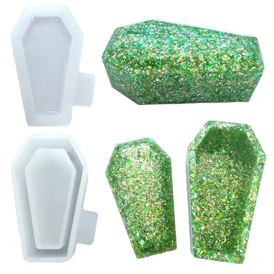 Coffin With Lid Resin Rockers Exclusive Molds for UV and Epoxy Resin {1}