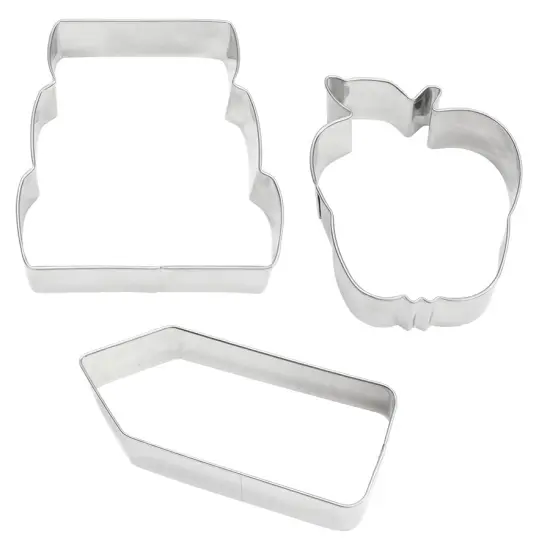 Back to School 3 PC Cookie Cutter Set Carded {2}