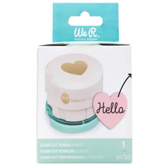 American Crafts TOOL - We R Memory Keepers - CLEAR CUT PUNCHES - 2IN - HEART 660708 {4}