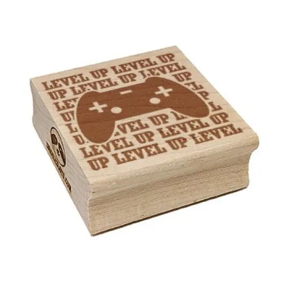 Level Up Game Controller Square Rubber Stamp for Stamping Crafting {7}