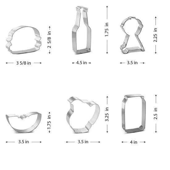 CookieCutter.com Summer Picnic BBQ Grill Cookie Cutter 6 Pc Set HS0466 - USA Made {2}