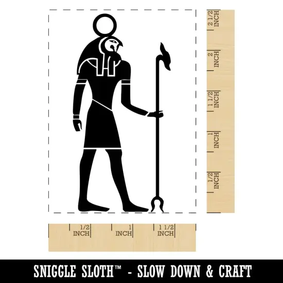 Egyptian Ra Horus Hieroglyph Rectangle Rubber Stamp for Stamping Crafting {1}