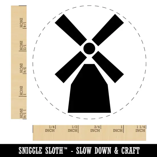 Windmill Netherlands Holland Rubber Stamp for Stamping Crafting Planners {1}