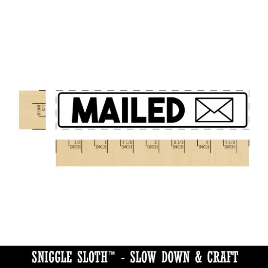 Mailed Office Filing Envelope Rectangle Rubber Stamp for Stamping Crafting {1}